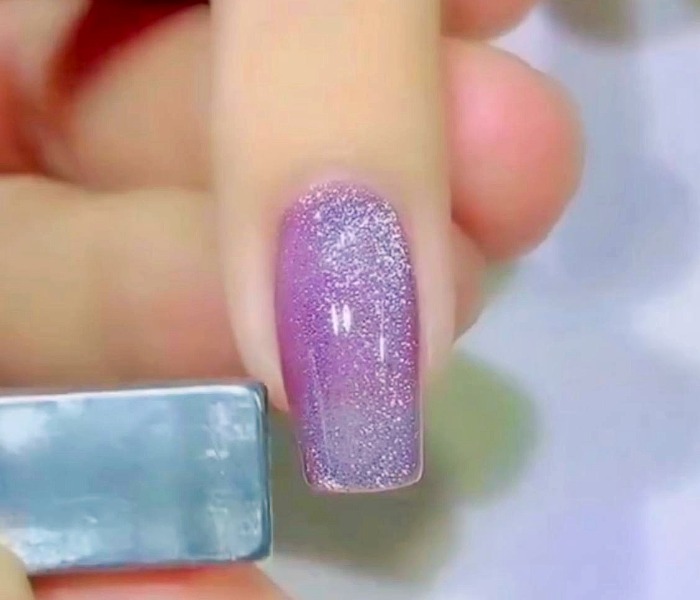 طراحی ناخن با لاک ژل مگنتی