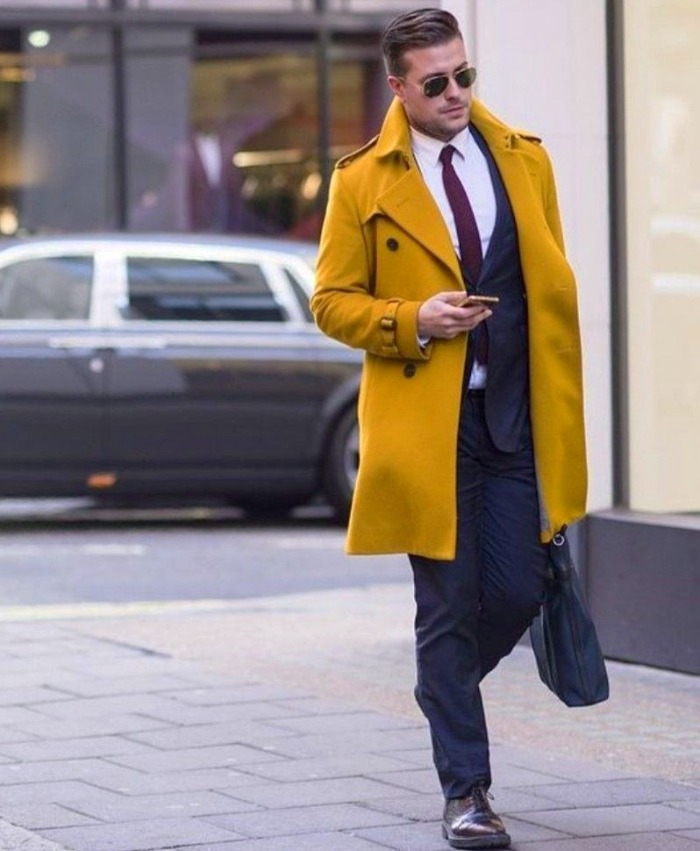 استایل مردانه پاییزی با خردلی