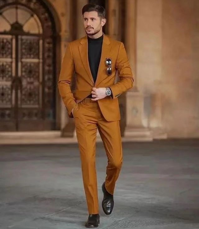 استایل مردانه پاییزی با نارنجی