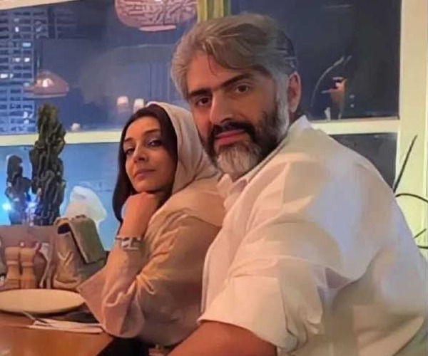 ساره بیات و همسرش