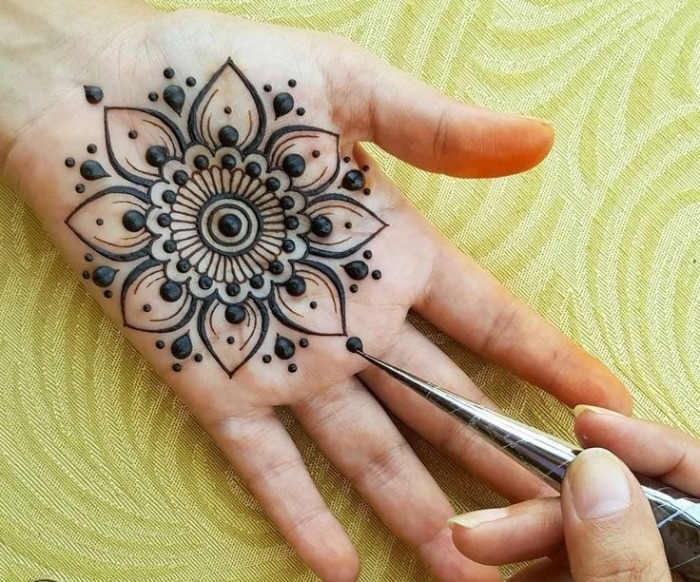 مدل طرح حنا گل بزرگ طرح حنا گل بزرگ