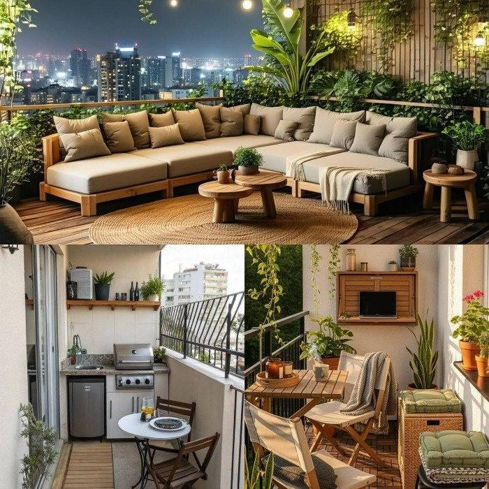 ایدههای دکوراسیون دنج تراس یا بالکن ایدههای دکوراسیون دنج