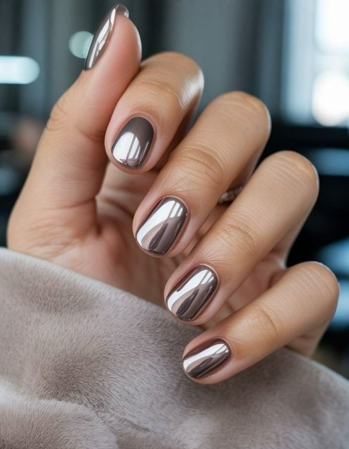 لاک ساده قشنگ لاک متالیک