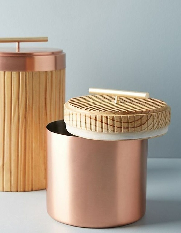 سطل‌ برنج استیل درب‌دار لوکس‌