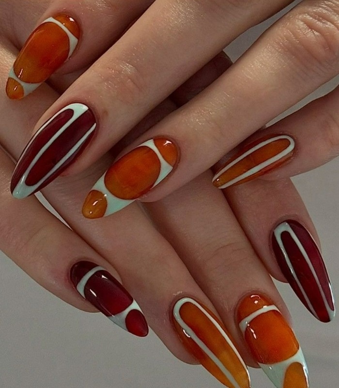 طرحهای هنری و انتزاعی لاک ژل طرحهای هنری لاک ژل