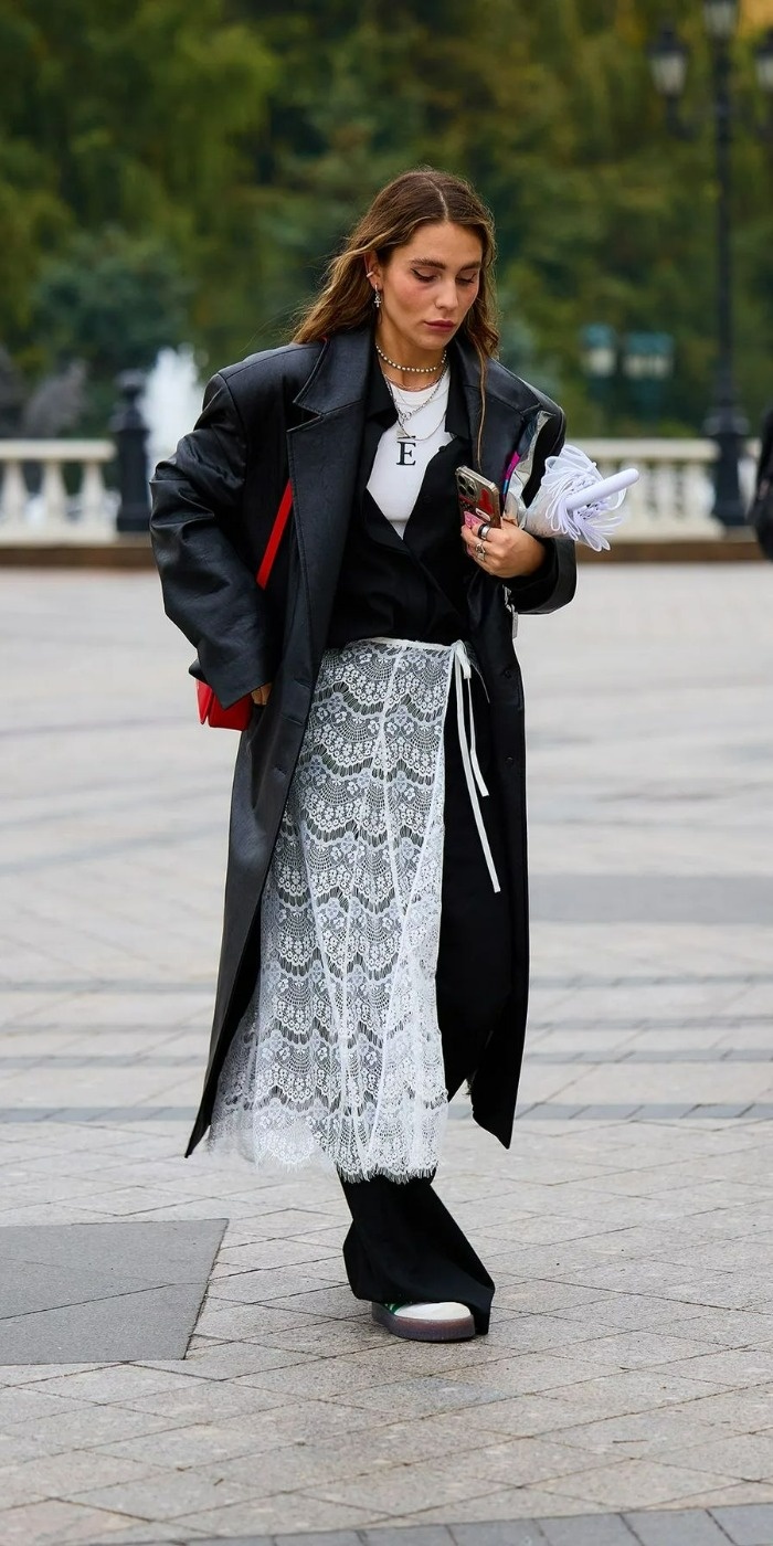 استایل با لباس های نیمه شفاف و دانتل