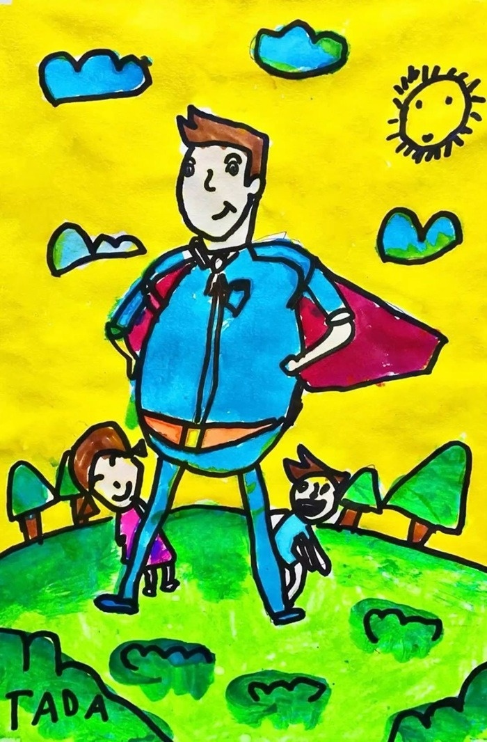 نقاشی روز پدر کلاس چهارم