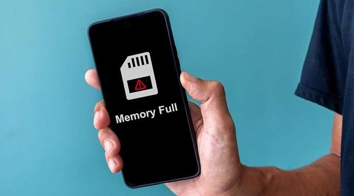 علامت memory full روی موبایل