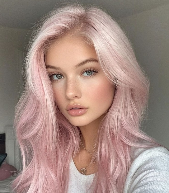 رنگ مو صورتی پاستیلی