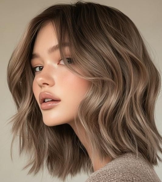 رنگ مو نسکافه ای دودی