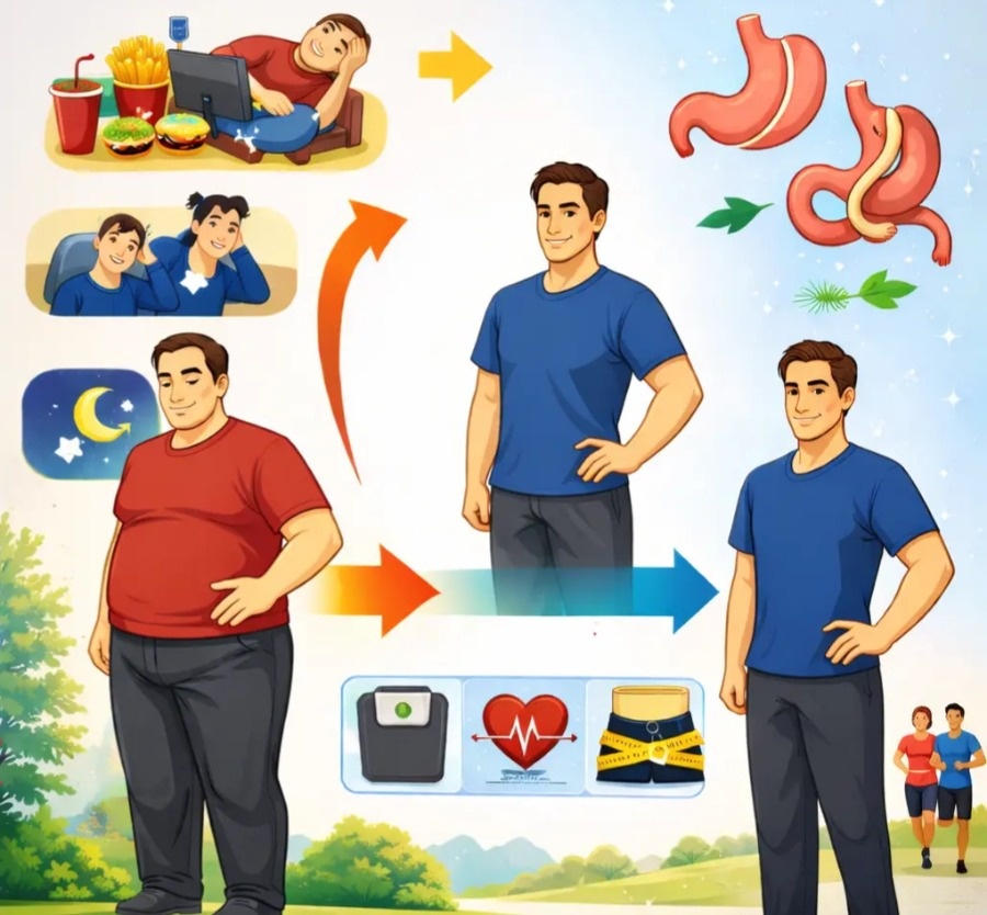 علت چاقی شکم و نقش عمل لاغری در کاهش وزن