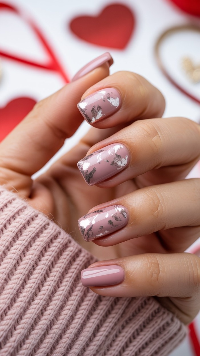 ناخن مربعی طرح دار و ساده