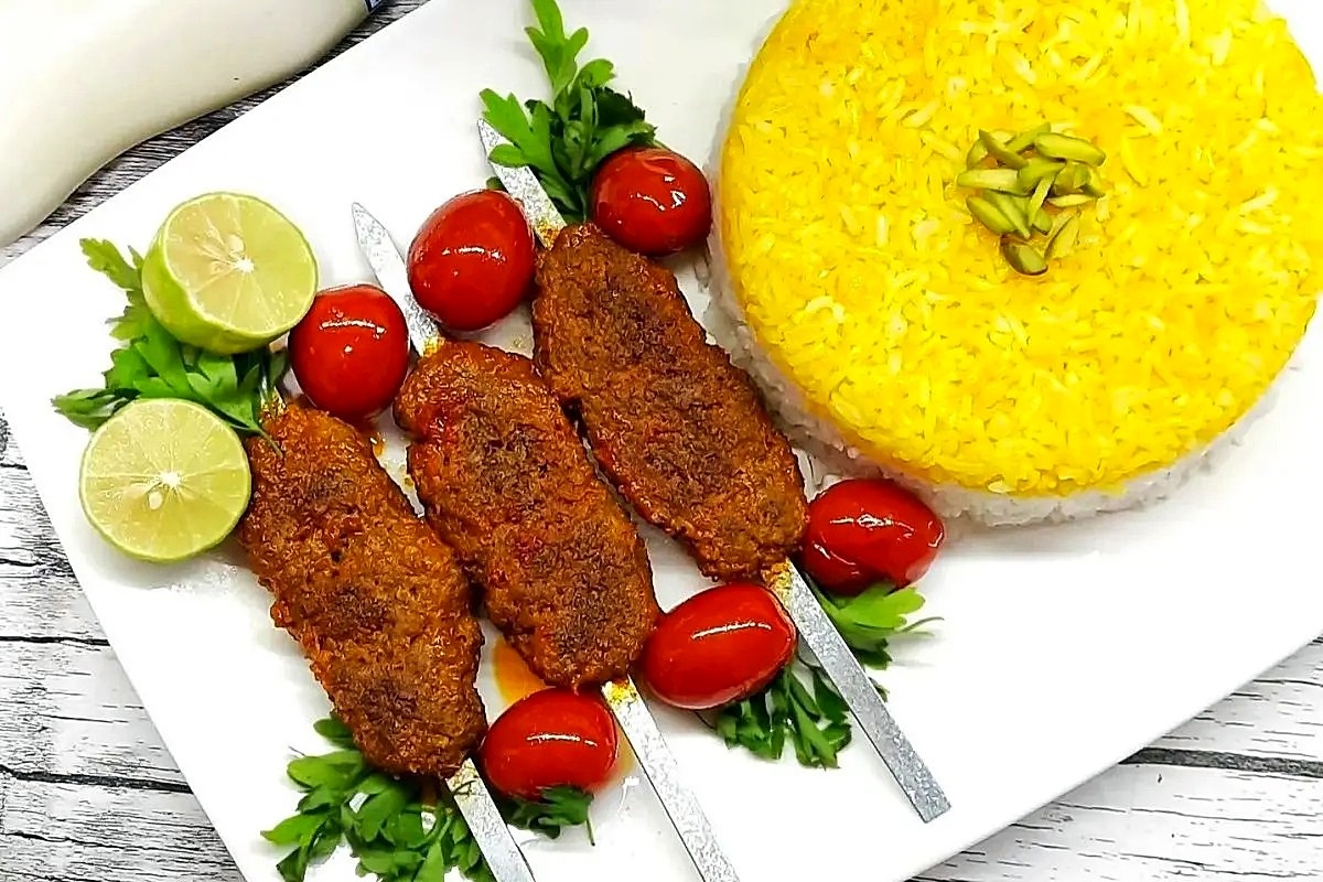کباب تابه ای زعفرانی