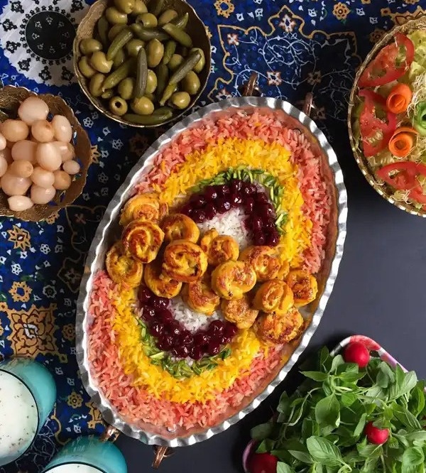 برنج با آب لبو