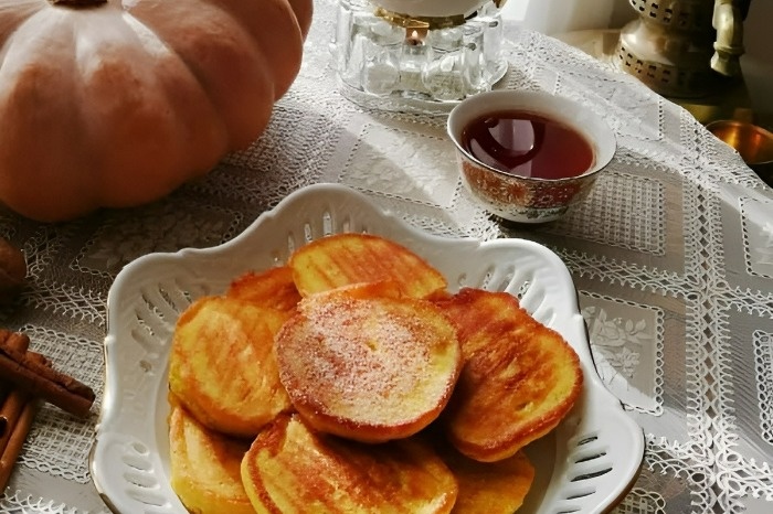 مراحل تهیه کاکا کدو حلوایی در فر