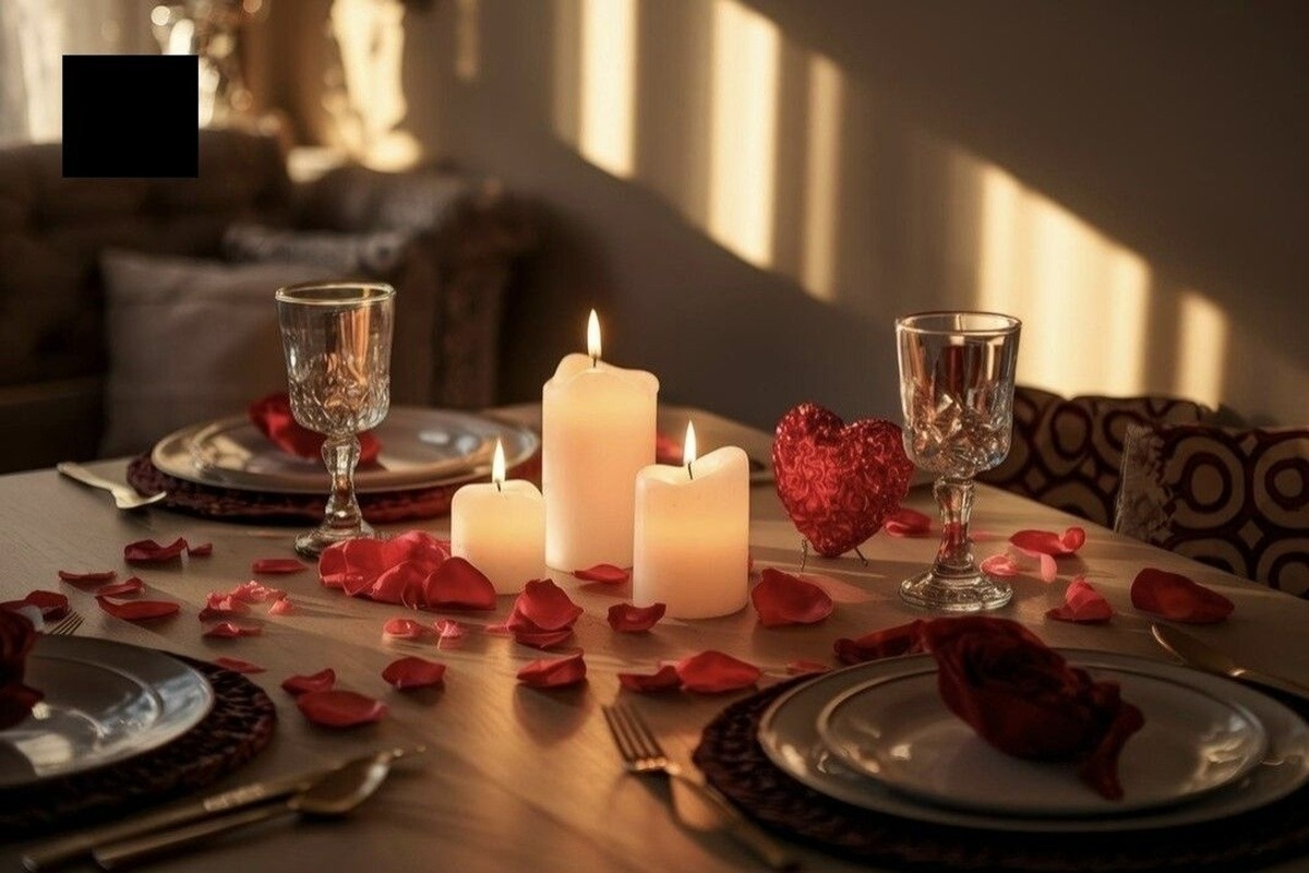 تزیین میز عاشقانه