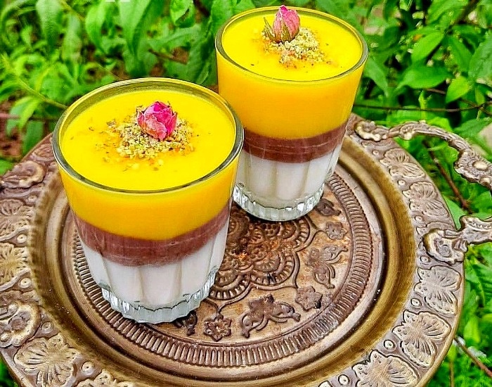 تزیین فرنی سه رنگ