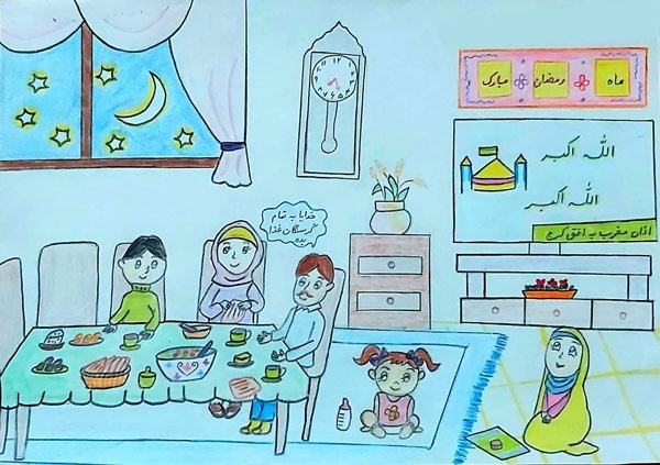 نقاشی در مورد ماه رمضان