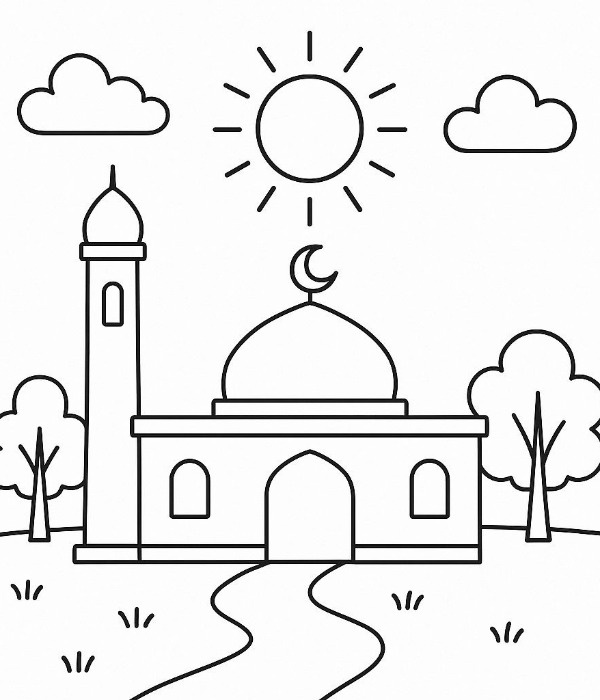 نقاشی ماه رمضان کلاس سوم