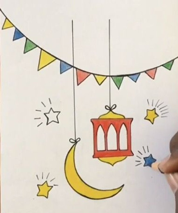 نقاشی ماه رمضان برای پیش دبستانی ها