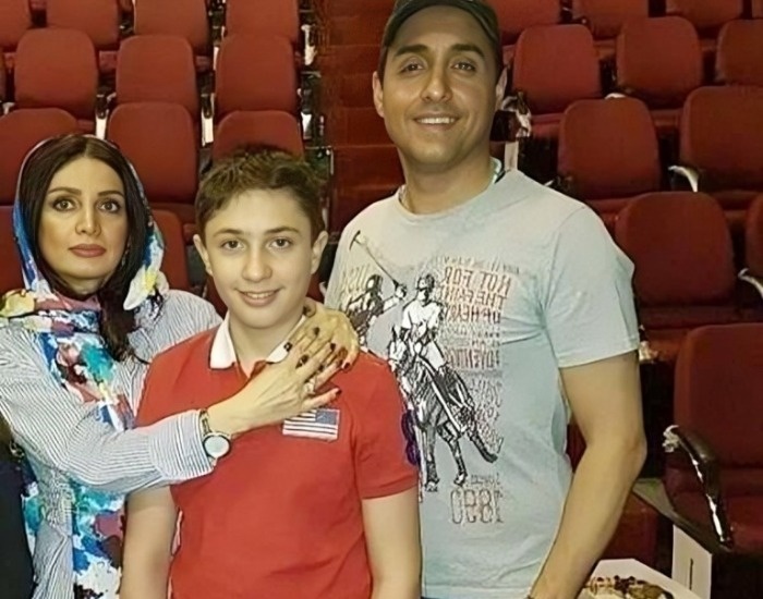 امیرحسین رستمی و همسرش