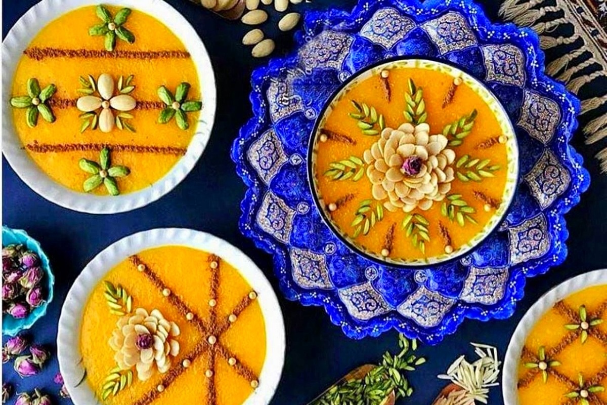 تزیین شله زرد