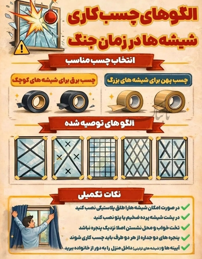 چسب روی شیشه