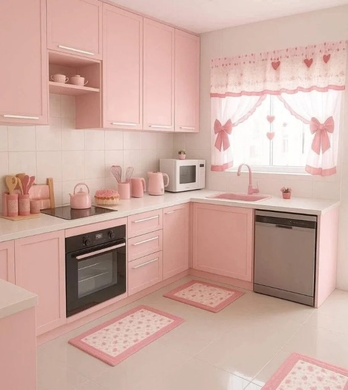 کابینت صورتی ملایم