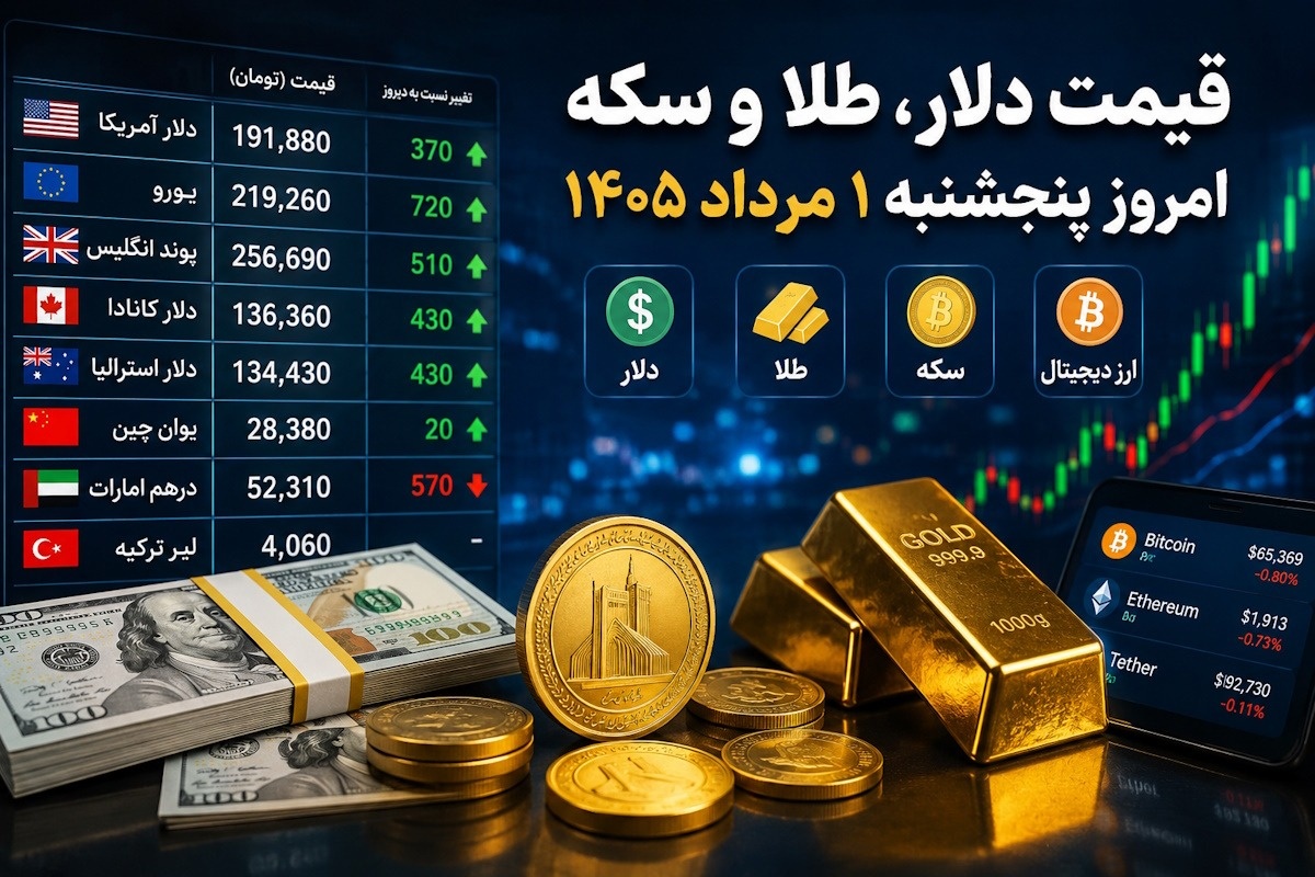 طلا، سکه، دلار و ارزهای دیجیتال