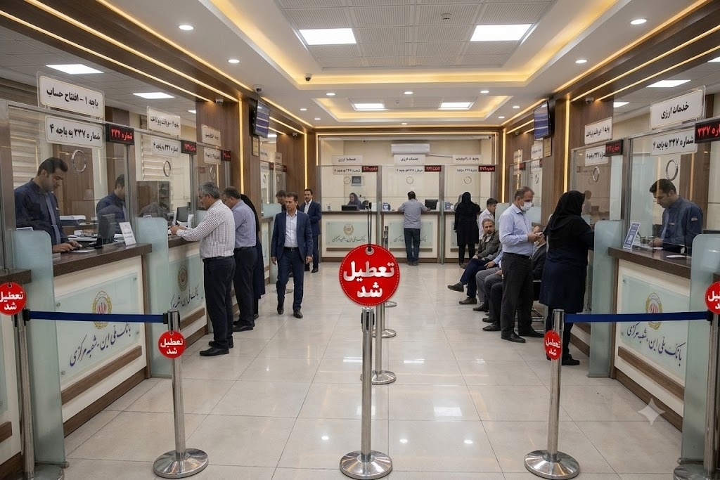 تعطیلی ادارات و بانک‌ها