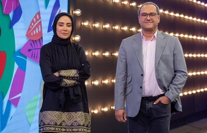 رامبد جوان و بهاره افشاری در برنامه خندوانه بهاره افشاری در خندوانه