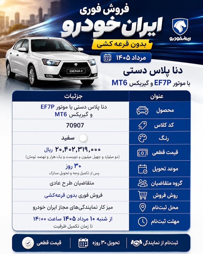 فروش فوری ایران خودرو