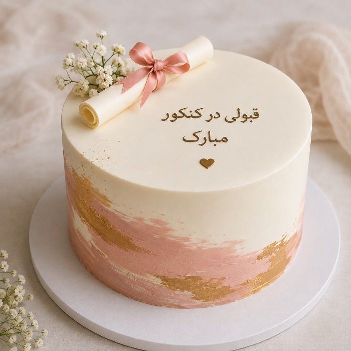 کیک قبولی دانشگاه دخترانه