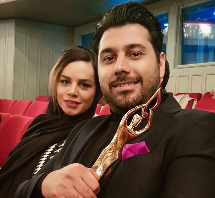 احسان خواجه امیری و همسرش