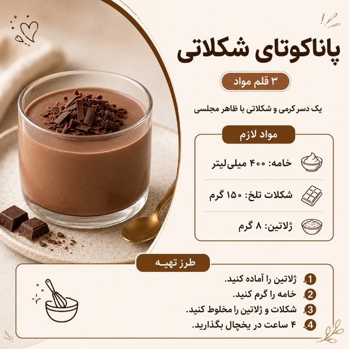 پاناکوتای شکلاتی