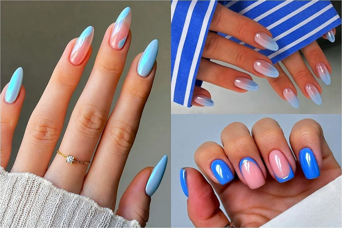 ناخن کروم آبی