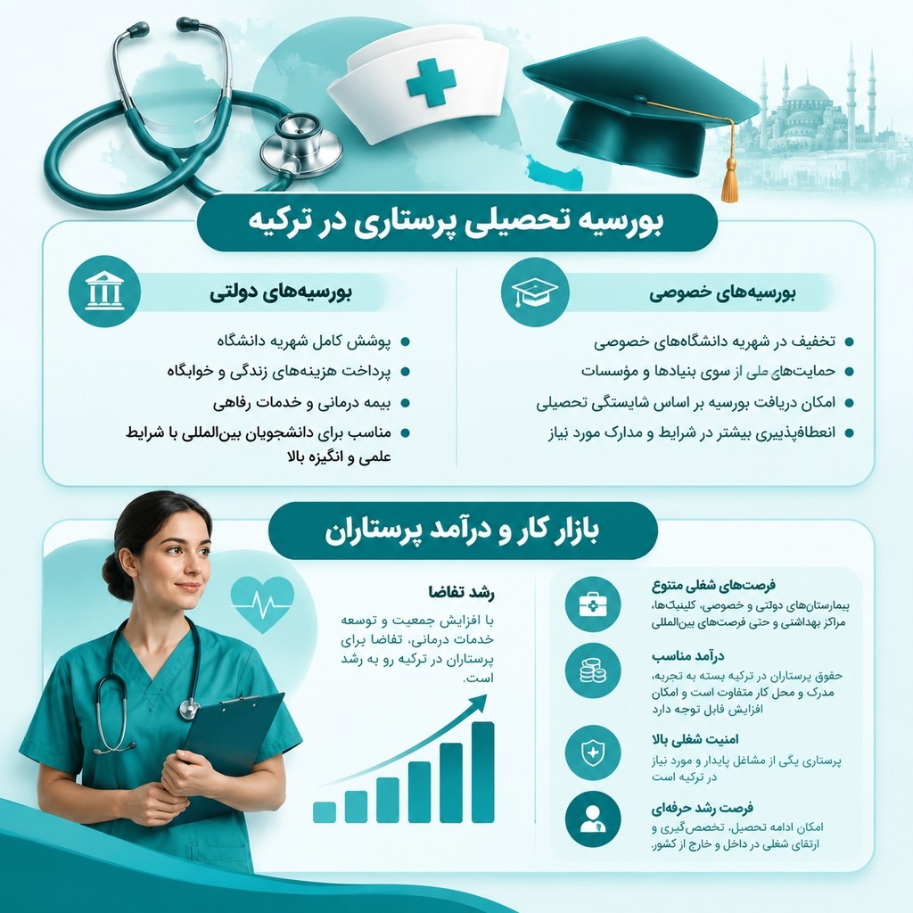 بورسیه تحصیلی رشته پرستاری در ترکیه