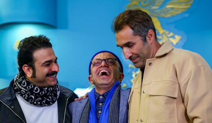 جواد خواجوی در فتوکال فیلم سینمایی تاکسیدرمی