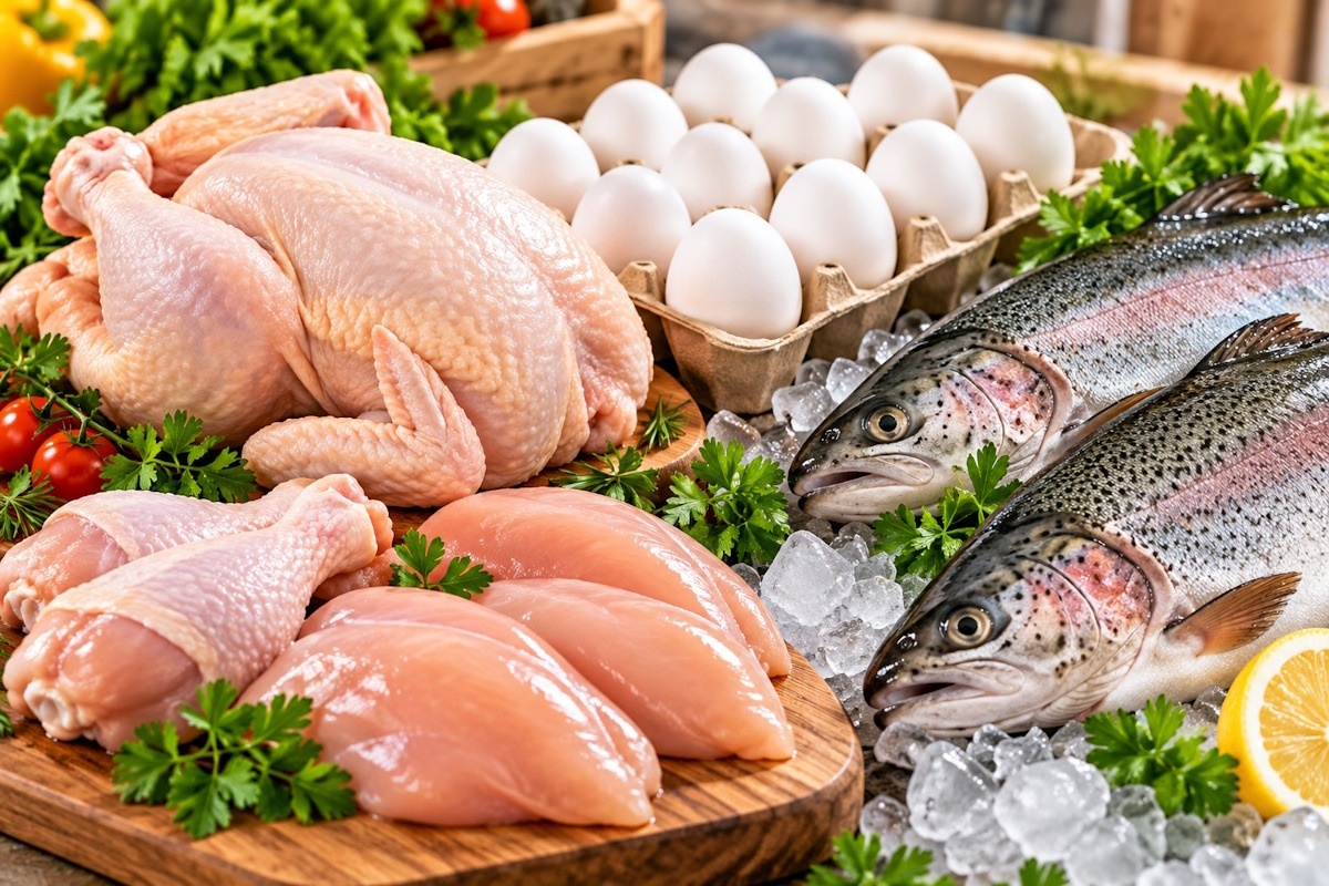 قیمت مرغ و ماهی و تخم مرغ