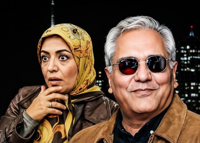 ساناز سماواتی و مهران مدیری در نود شب