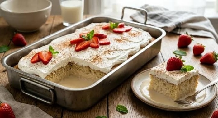 طرز تهیه کیک سه شیر خانگی با نکات طلایی