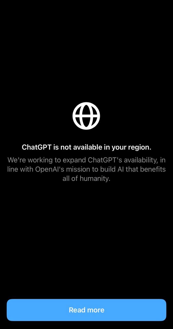 ChatGPT برای ایرانی‌ها از دسترس خارج شده است