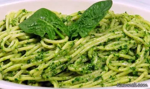 طرز تهیه “پاستا با سس سبز”