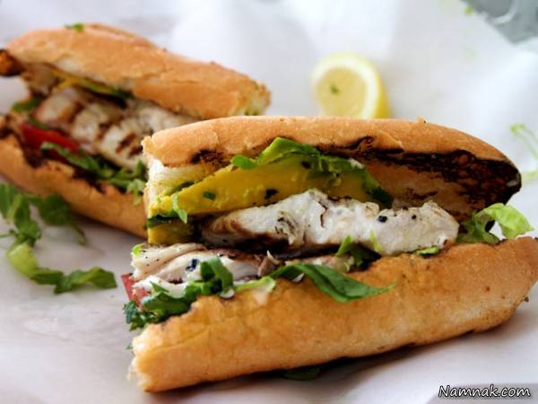 ساندویچ ماهی کبابی