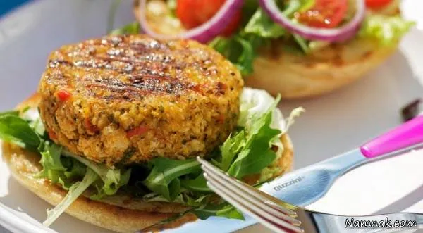 طرز تهیه “برگر نخود” مقوی و ساده