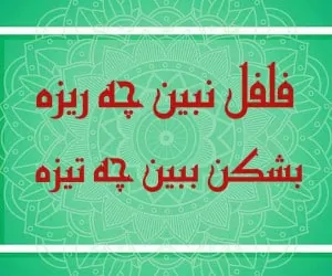 فلفل نبین چه ریزه بشکن ببین چه تیزه