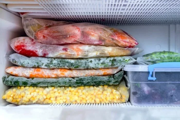 فریز شدن سبزی