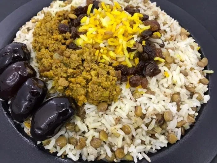 عدس پلو