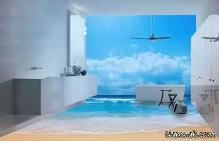 کفپوش سه بعدی سرویس بهداشتی