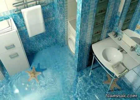 کفپوش سه بعدی سرویس بهداشتی